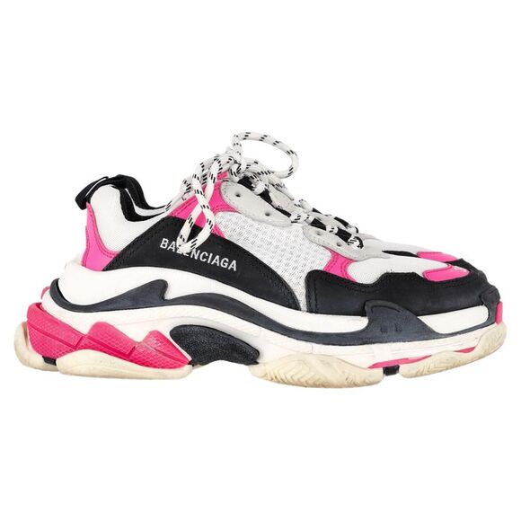 Balenciaga Triple S Sneakers in Neon Pink Polyester - Picture 1 of 10